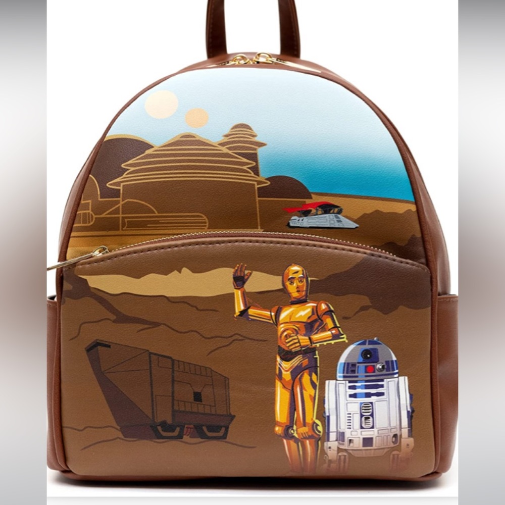 Star Wars Danielle Nicole Mini Backpack R2D2 & C-3PO Disney 11 Inch NEW